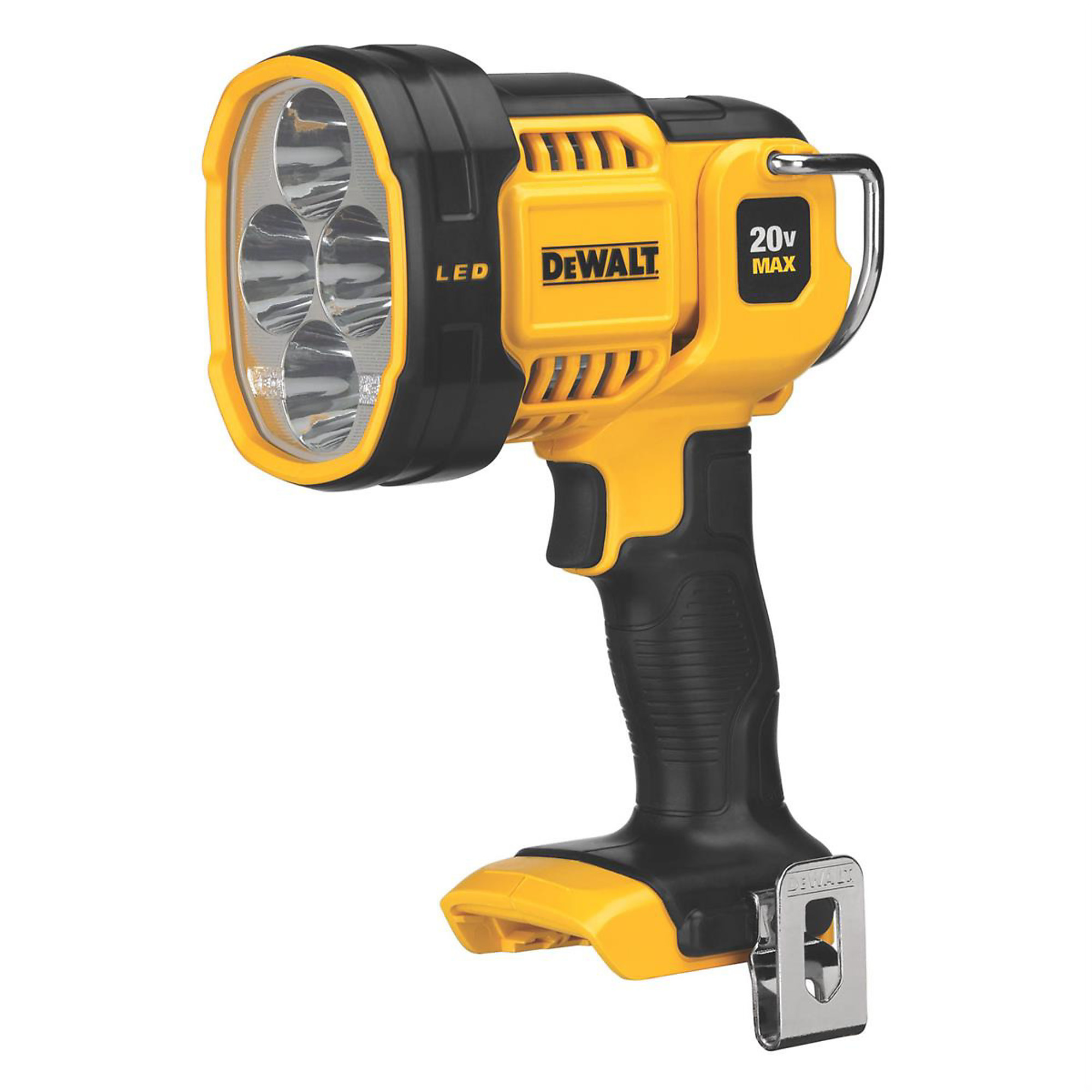 DEWALT 20V Spot Light — 3 LEDs, 90-Degree Pivoting Head, Bare Tool, Model# DWTDCL043